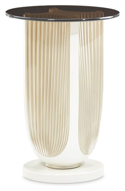 La Marisia Creamy Pearl Round Accent Table