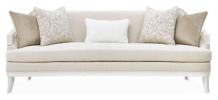 La Marisia Tranquil and Creamy Pearl Chenille 91" Sofa