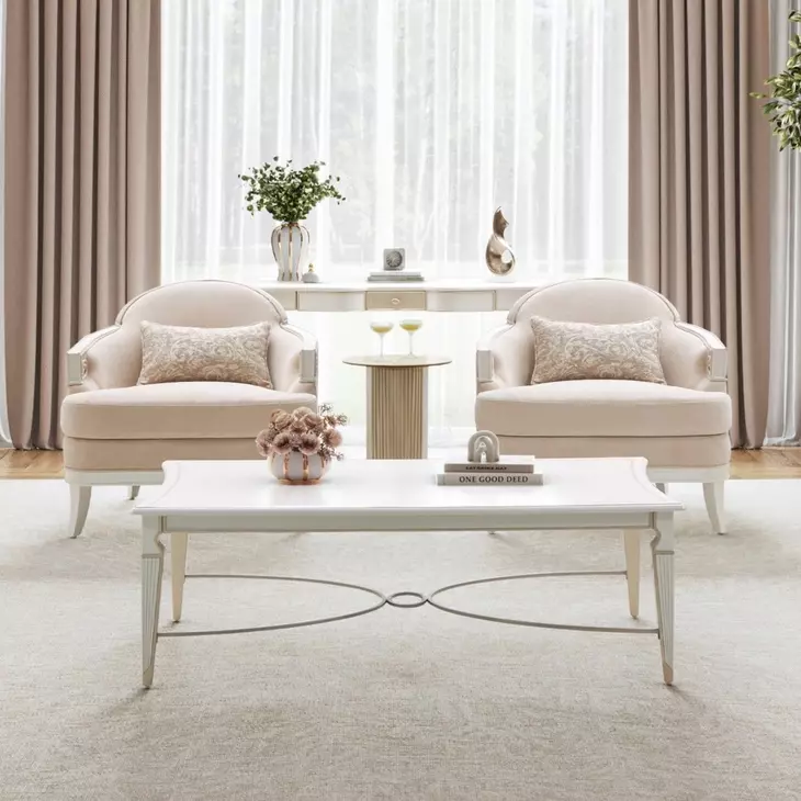 La Marisia Creamy Pearl and Tranquil Matching Chair