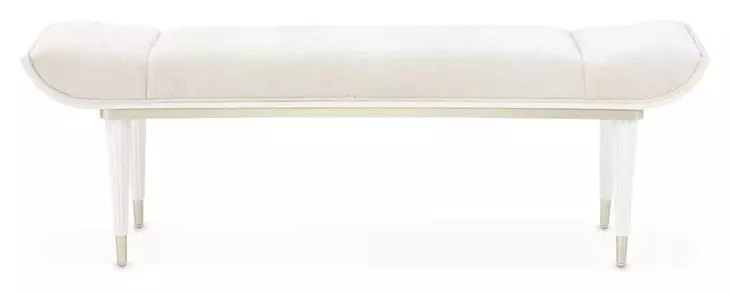 La Marisia Tranquil and Creamy Pearl 61" Accent Bench