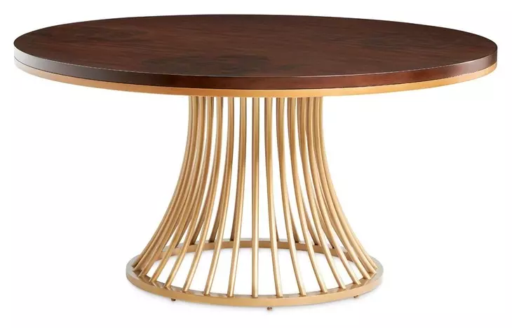 Camellia Field Warm Pecan 60" Round Dining Table