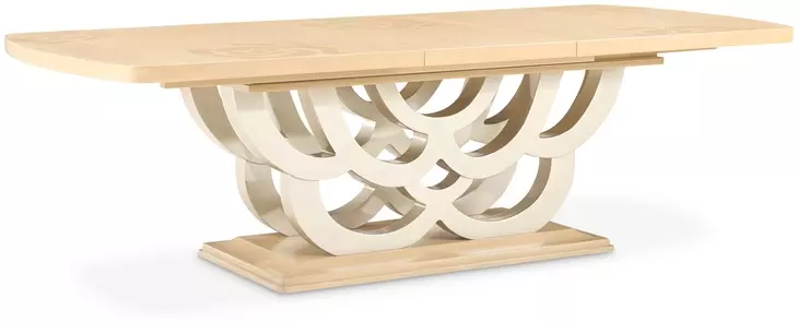 Camellia Field Caramel 124" Extendable Rectangular Dining Table