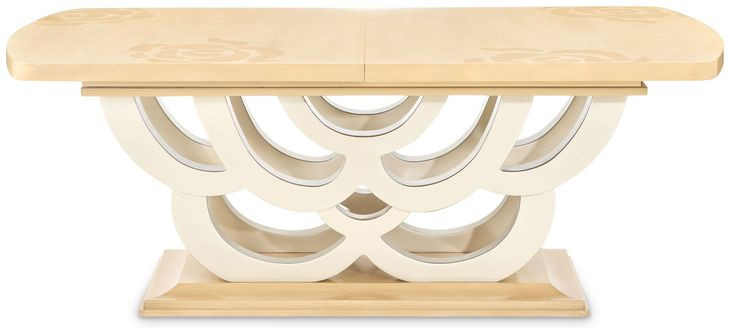 Camellia Field Caramel Extendable Rectangular Dining Room Set