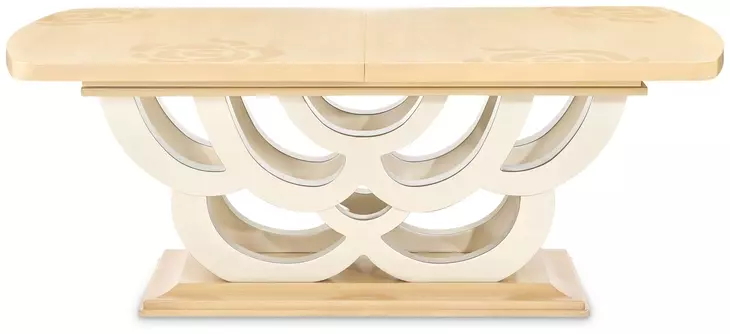Camellia Field Caramel Extendable Rectangular Dining Room Set