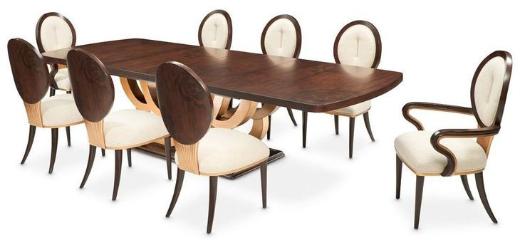 Camellia Field Warm Pecan 124" Extendable Rectangular Dining Table