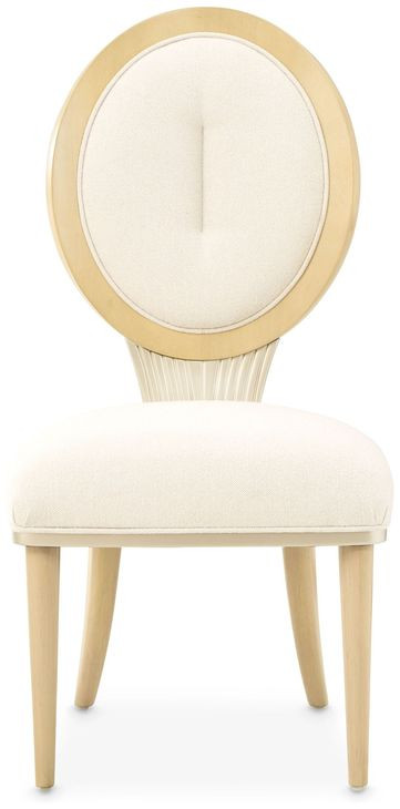 Camellia Field Cornsilk Upholstered Dining Side Chair Set of 2