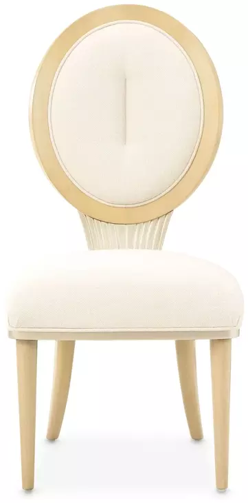 Camellia Field Cornsilk Upholstered Dining Side Chair Set of 2