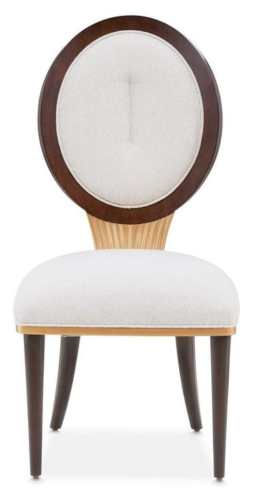 Rosemere Warm Pecan and Linen Dining Side Chair
