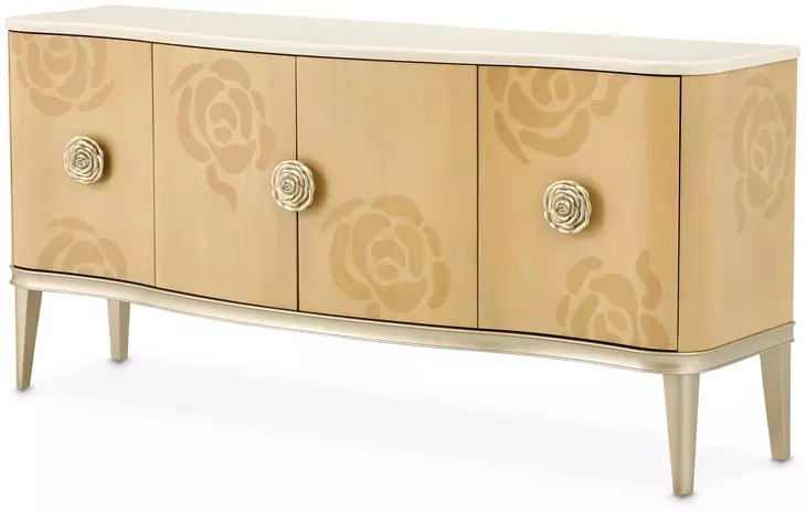 Camellia Field Caramel 4 Door Sideboard