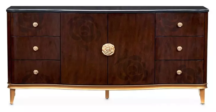 Camellia Field Warm Pecan 6 Drawer Dresser