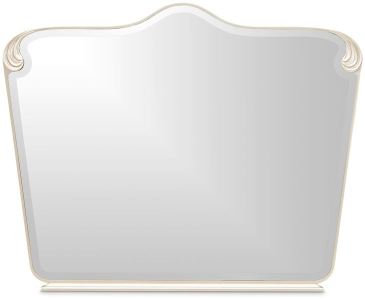 Camellia Field Champagne Gold Arched Dresser Mirror
