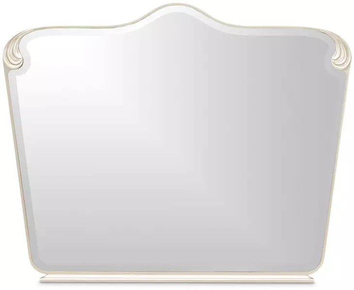 Camellia Field Champagne Gold Arched Dresser Mirror