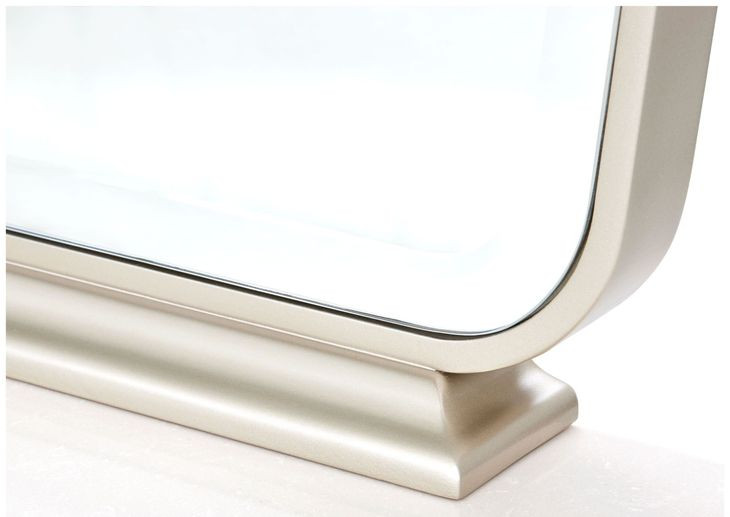 Camellia Field Champagne Gold Arched Dresser Mirror