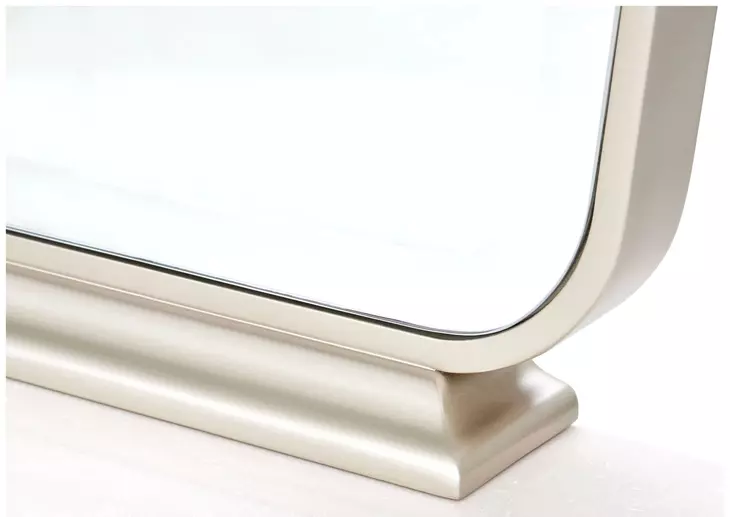 Camellia Field Champagne Gold Arched Dresser Mirror