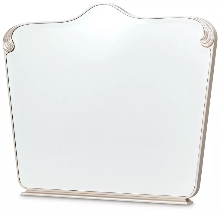 Camellia Field Champagne Gold Arched Dresser Mirror