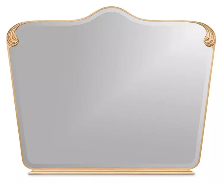 Camellia Field Warm Pecan Arch Dresser Mirror