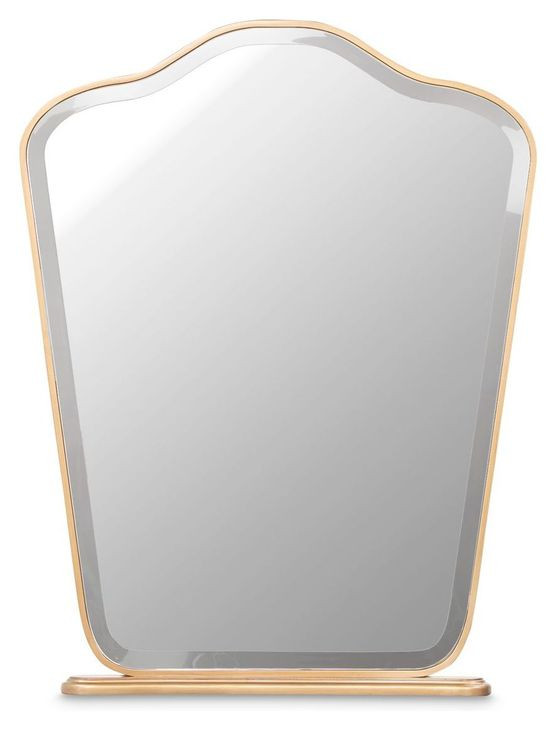 Camellia Field Antique Gold Vanity Mirror