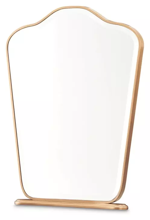 Camellia Field Antique Gold Vanity Mirror