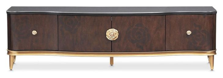 Camellia Field Warm Pecan 78" Media Cabinet
