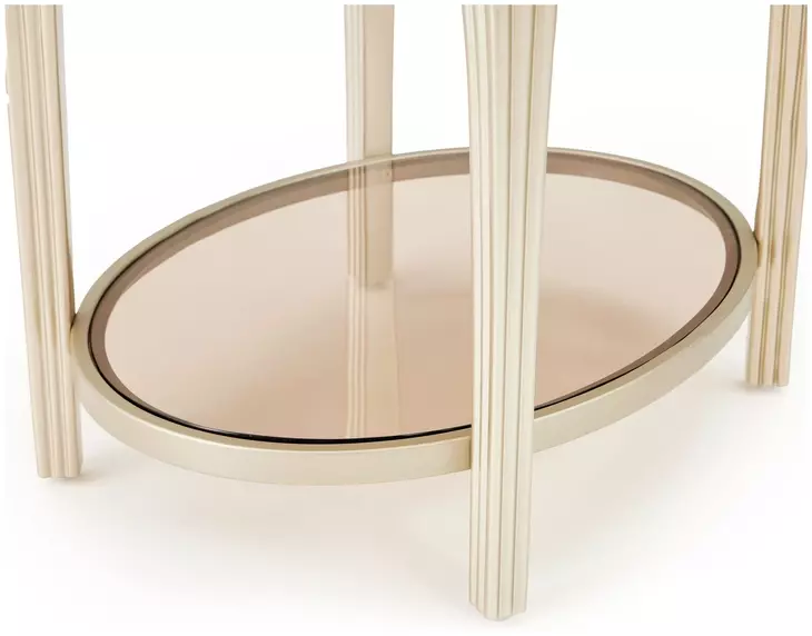 Camellia Field Caramel Oval End Table with Drawer