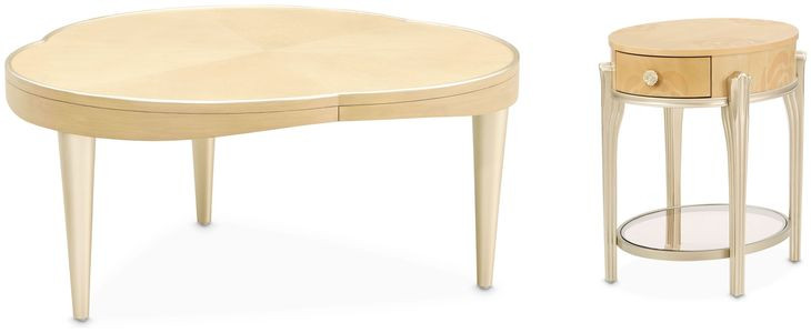 Camellia Field Caramel Free Form Occassional Table Set