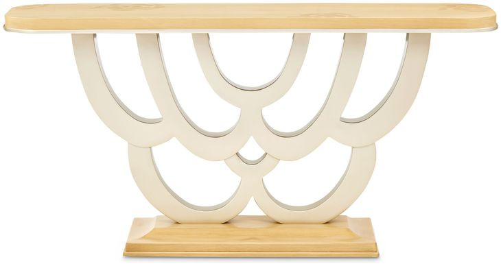Camellia Field Caramel Rectangular Console Table
