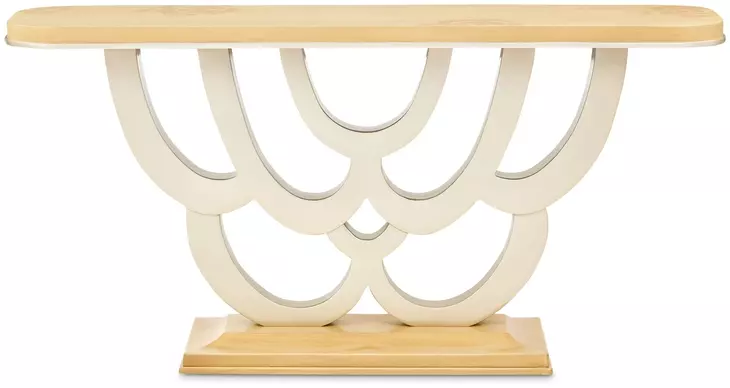 Camellia Field Caramel Rectangular Console Table