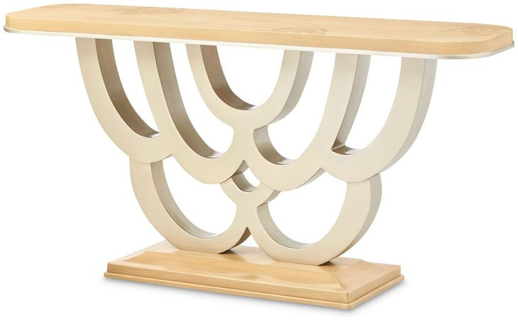 Camellia Field Caramel Rectangular Console Table