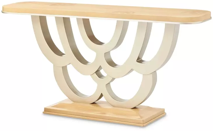 Camellia Field Caramel Rectangular Console Table