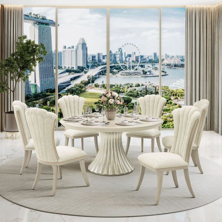 Fantosini Silver Mist Round Dining Room Set
