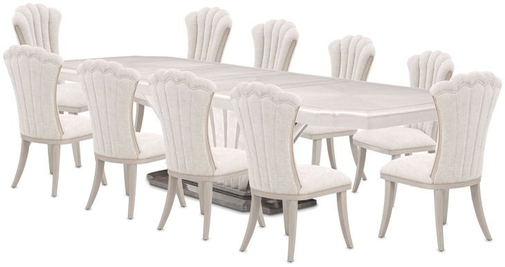 Fantosini Silver Mist Extendable Rectangular Dining Room Set