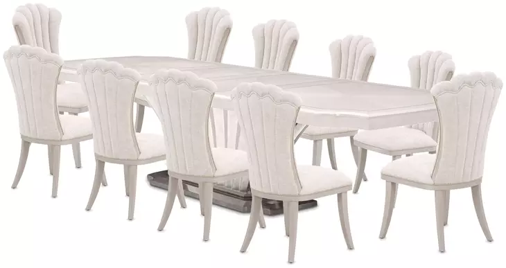 Fantosini Silver Mist Extendable Rectangular Dining Room Set