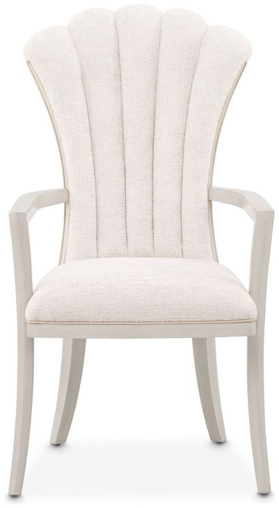 Fantosini Cappuccino Upholstered Dining Arm Chair Set of 2