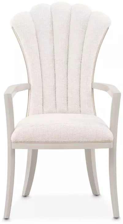 Fantosini Cappuccino Upholstered Dining Arm Chair Set of 2