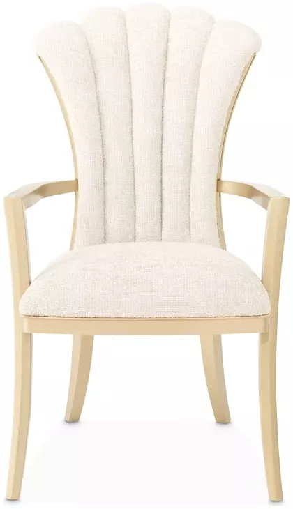 Fantosini Natural Upholstered Dining Arm Chair Set of 2