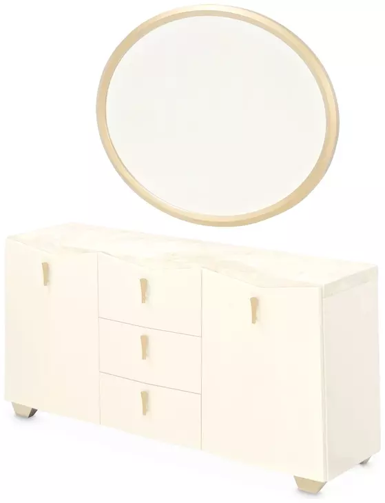 Fantosini Silver Mist Round Dining Room Set