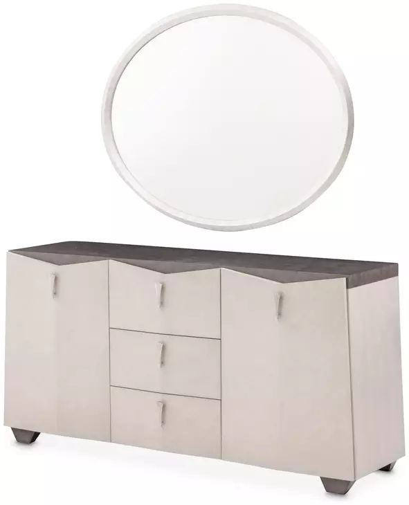 Fantosini Silver Mist 2 Door Sideboard with Mirror