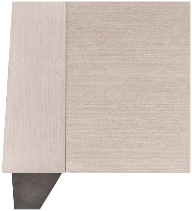 Fontessa Silver Mist and Cappuccino King Upholstered Panel Bed with USB Charging