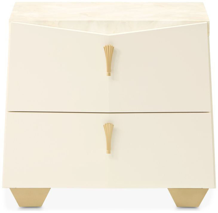 Fontessa Creamy Pearl 2 Drawer Nightstand