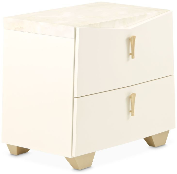 Fontessa Creamy Pearl 2 Drawer Nightstand