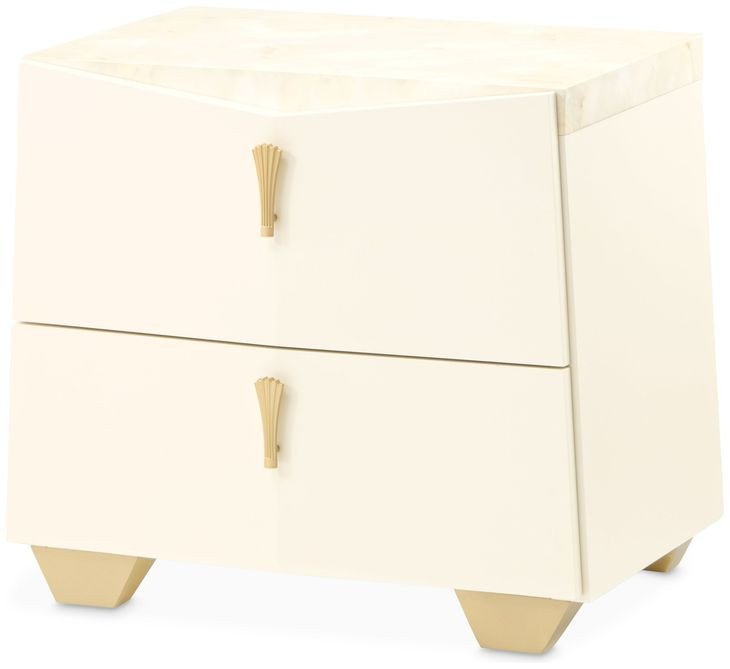 Fantosini Creamy Pearl 2 Drawer Nightstand