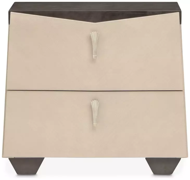 Fantosini Silver Mist 2 Drawer Nightstand