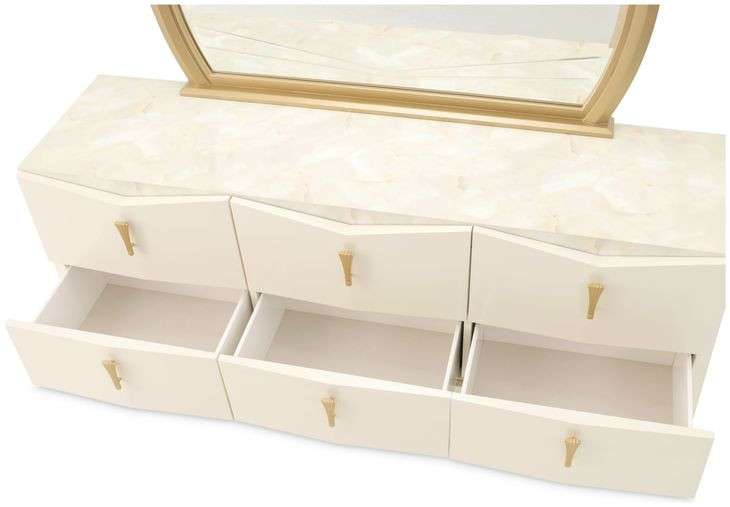 Fantosini Creamy Pearl 9 Drawer Dresser