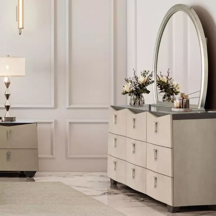 Fantosini Silver Mist 9 Drawer Dresser