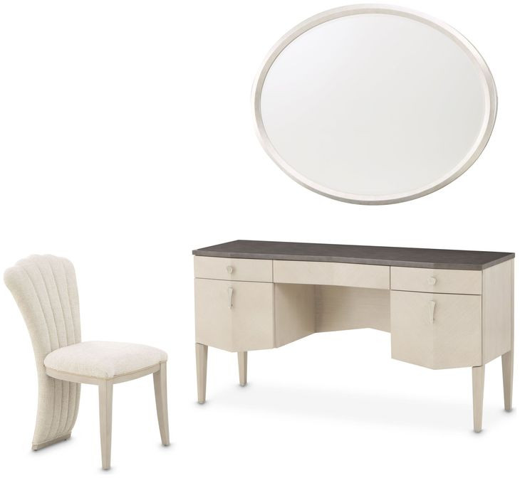 Fantosini Silver Mist Fan Platform Bedroom Set