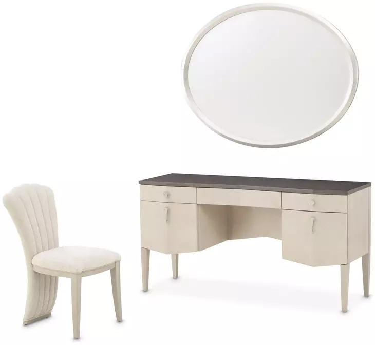 Fantosini Silver Mist Fan Platform Bedroom Set