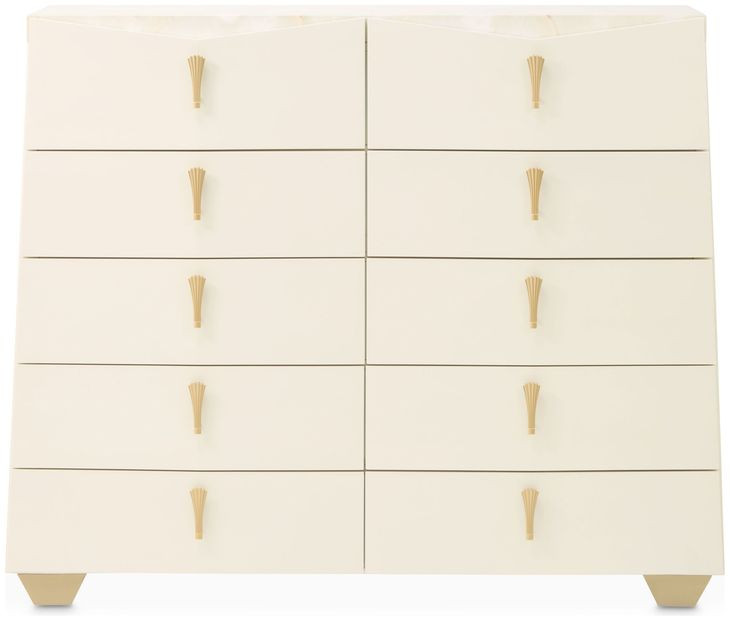 Fantosini Creamy Pearl 10 Drawer Mule Chest