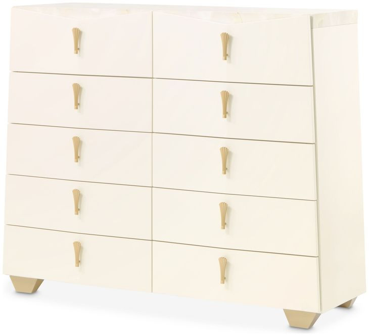 Fantosini Creamy Pearl 10 Drawer Mule Chest