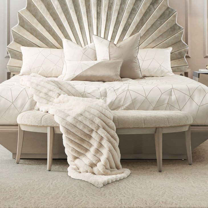 Fantosini Cappuccino Upholstered 59" Bed Bench