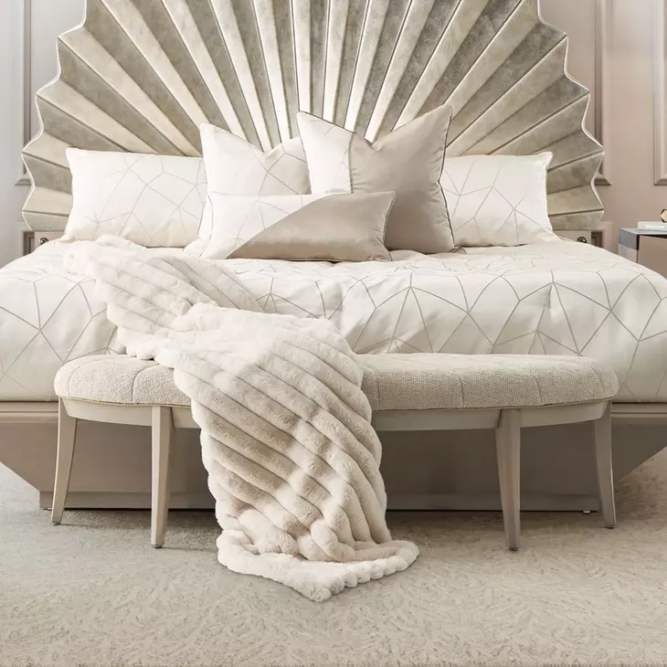 Fantosini Cappuccino Upholstered 59" Bed Bench